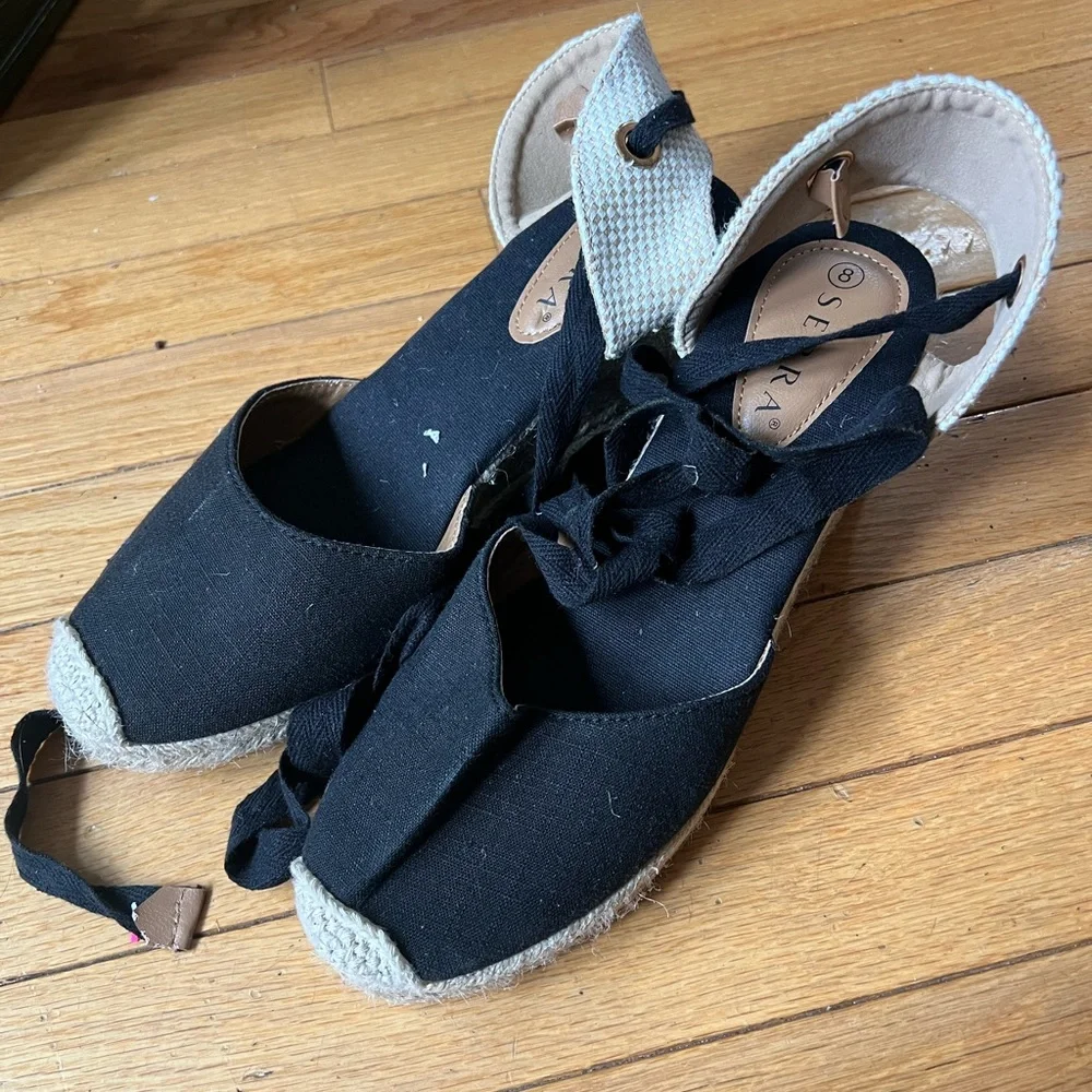 Serra Ladies Summer Wedge Sandals Sz 8